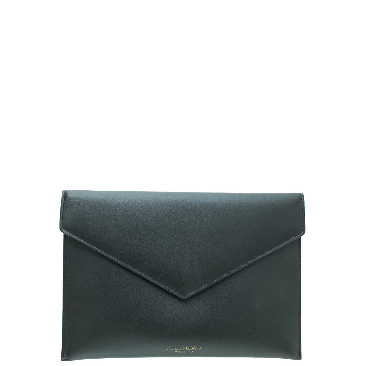 Dolce & Gabbana Black Envelope Flat Pouch