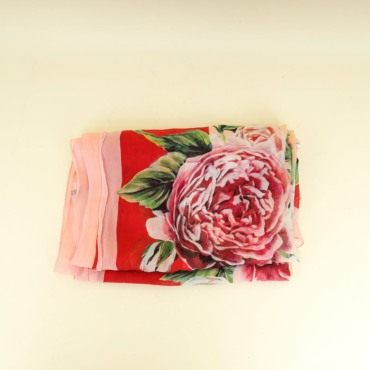 Dolce & Gabbana Multicolor Floral Print Chiffon Scarf