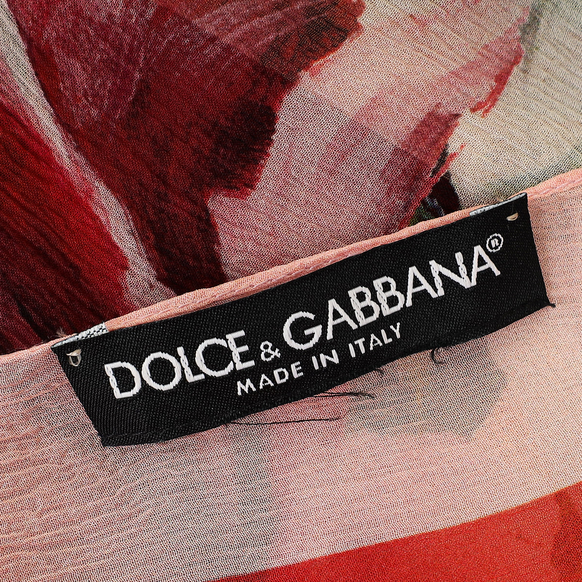 Dolce & Gabbana Multicolor Floral Print Chiffon Scarf