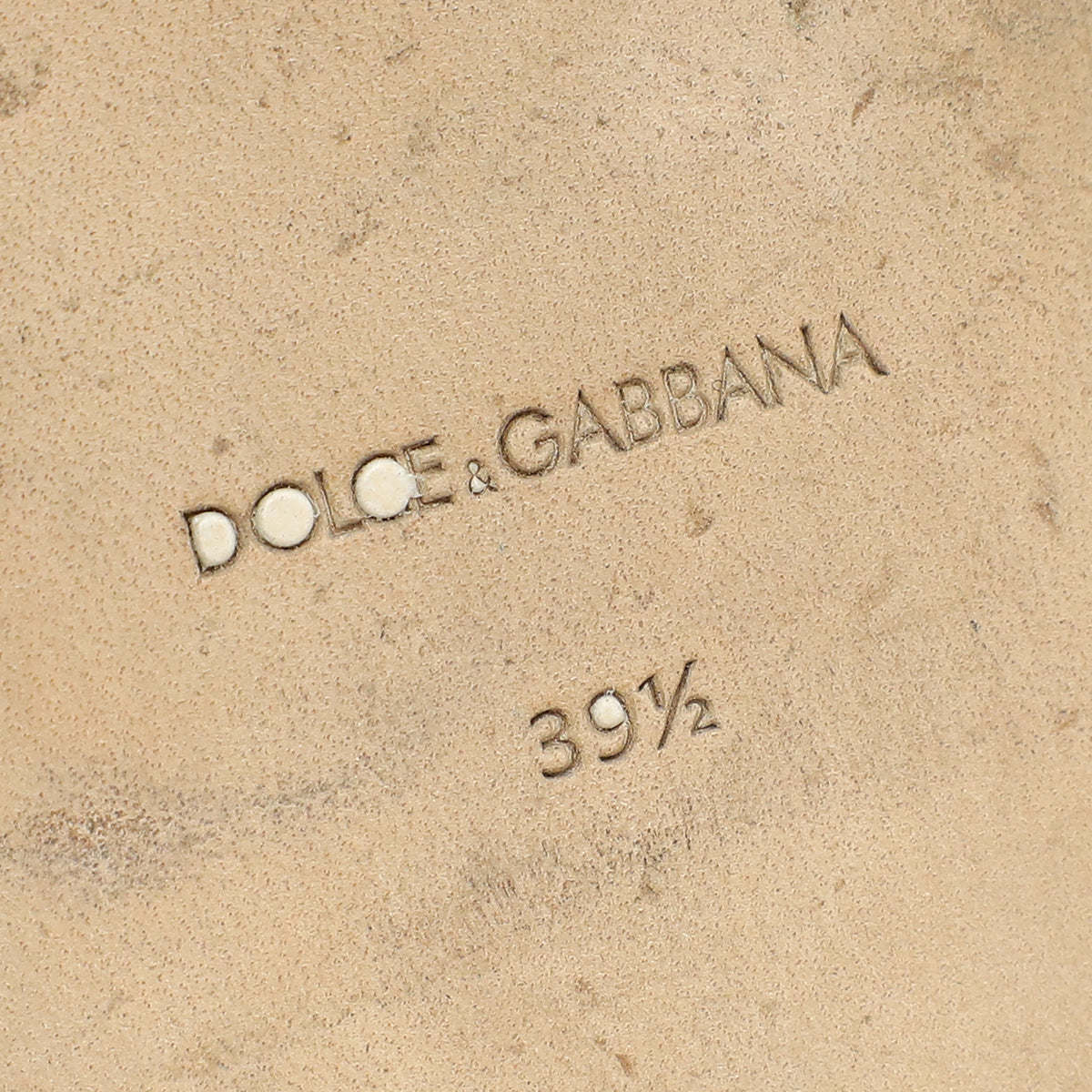 Dolce & Gabbana Nude Bianca Slides w/DG Millennials Cut Out Logo 39.5