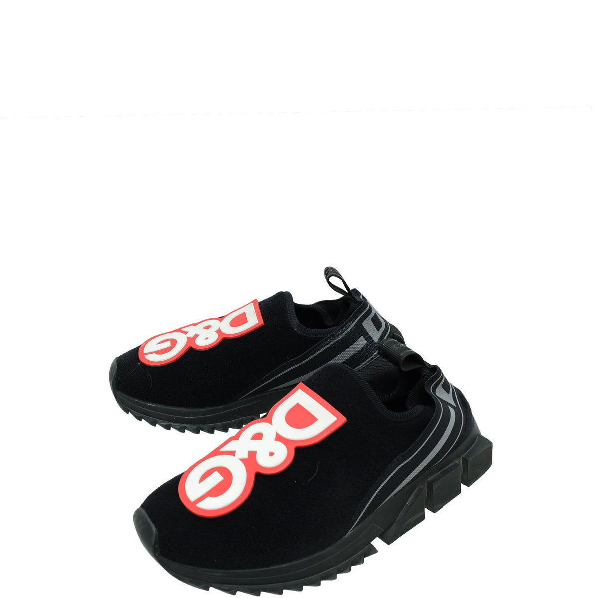 Dolce & Gabbana Tricolor "D&G" Patch Stretch Slip On Sneakers 36-Dolce & Gabbana-THE CLOSET