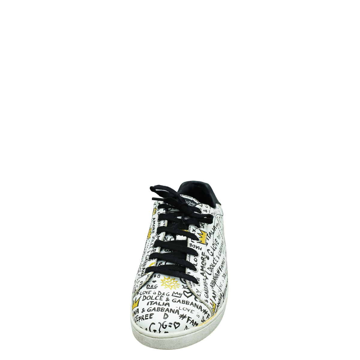 Dolce & Gabbana Bicolor Bambino Graffiti Lace Up Sneakers 36-Dolce & Gabbana-THE CLOSET