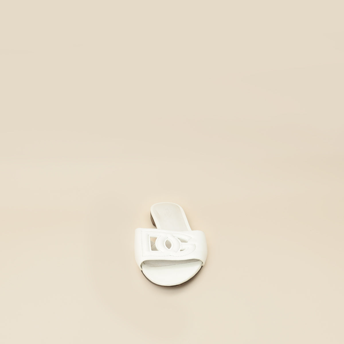 Dolce & Gabbana White DG Logo Cutout Slide Sandal 36-Dolce & Gabbana-THE CLOSET