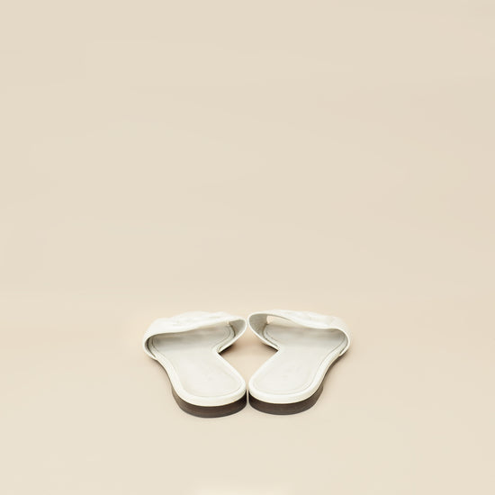 Dolce & Gabbana White DG Logo Cutout Slide Sandal 36-Dolce & Gabbana-THE CLOSET