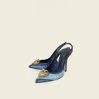 Dolce & Gabbana Light Blue Devotion Slingback Pumps 37