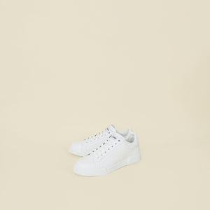 Dolce & Gabbana White Portofino Low Top Sneakers 38.5