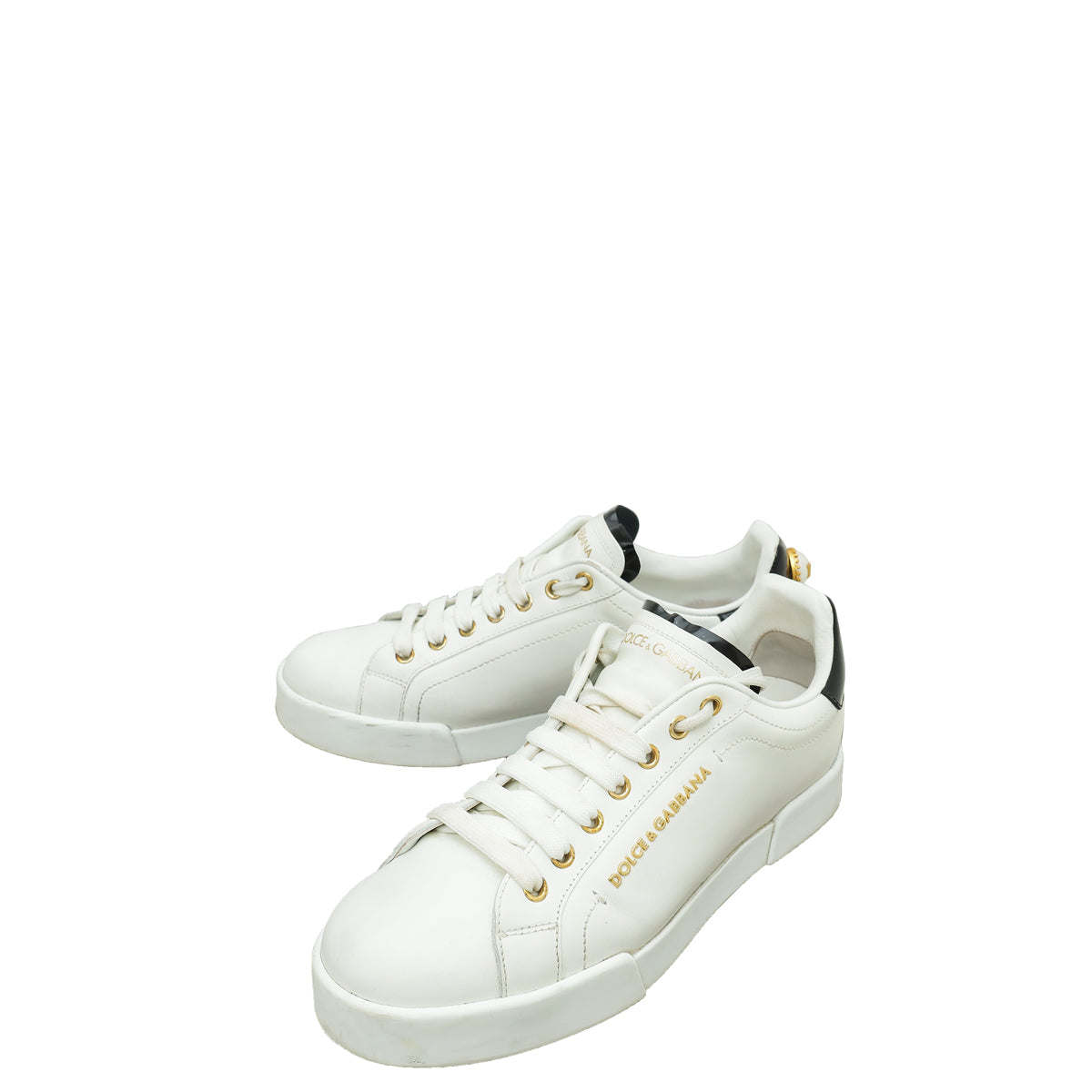 Dolce & Gabbana White Portofino Sneakers 39.5-Dolce & Gabbana-THE CLOSET