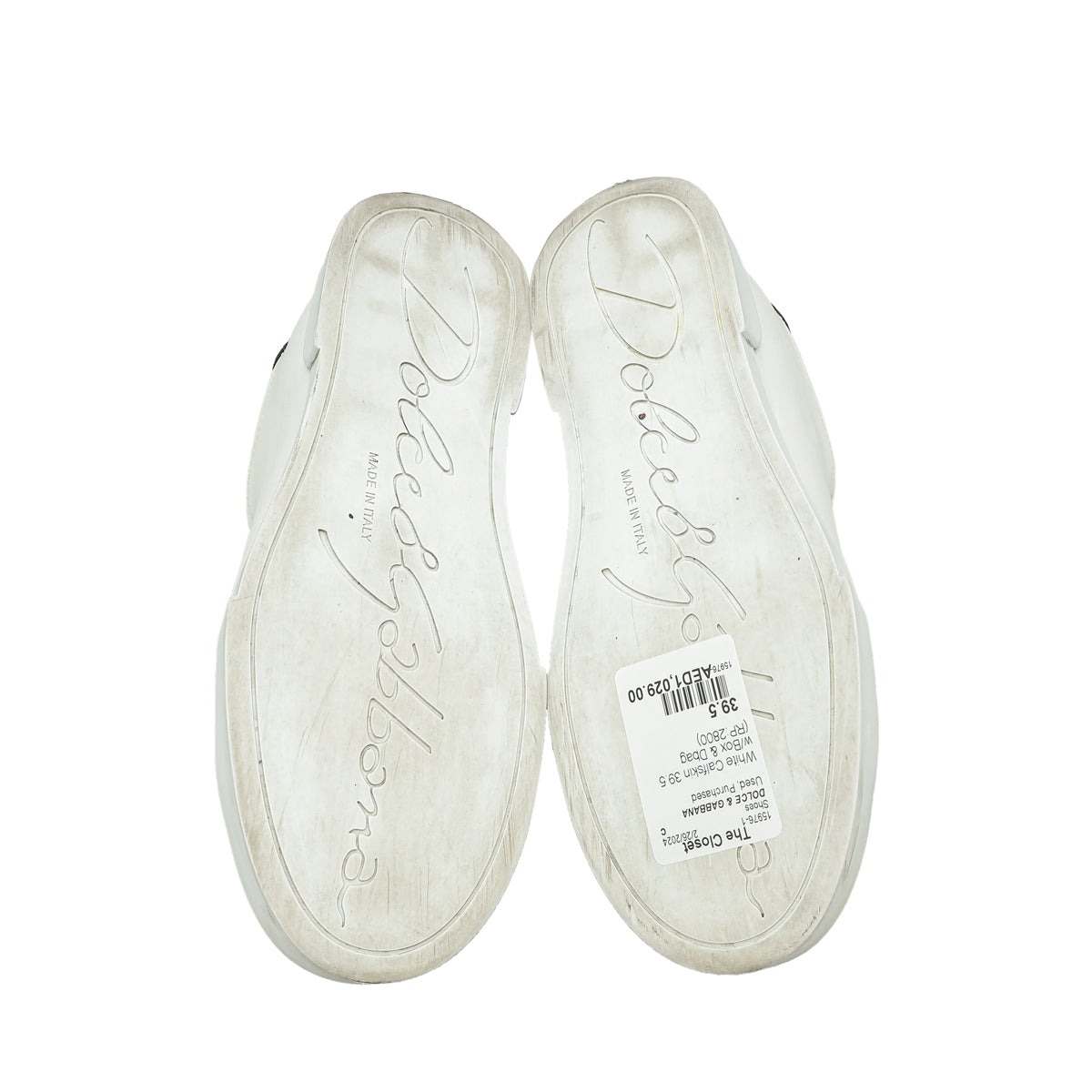 Dolce & Gabbana White Portofino Sneakers 39.5