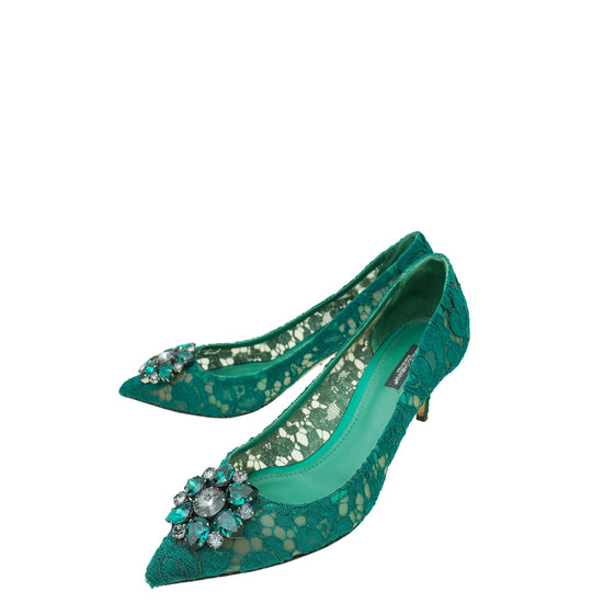 Dolce & Gabbana Green Bellucci Pumps 39.5