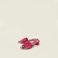 Dolce & Gabbana Dark Fuchsia DG 40 Millennials Mule Sandals 39