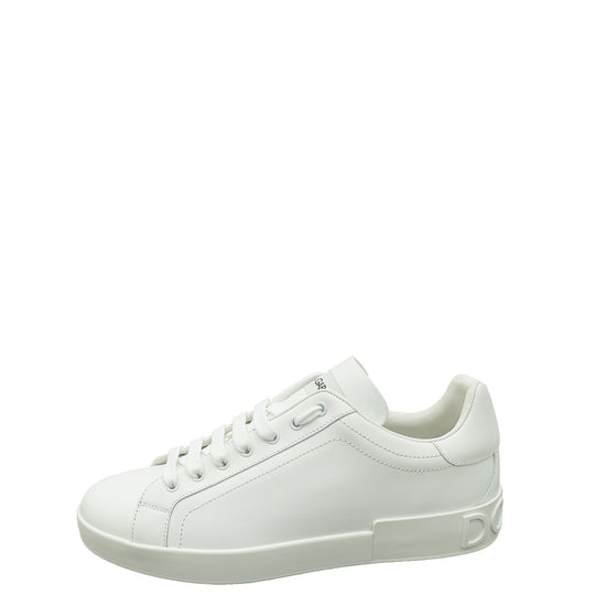 Dolce & Gabbana White Portofino Sneakers 9.5