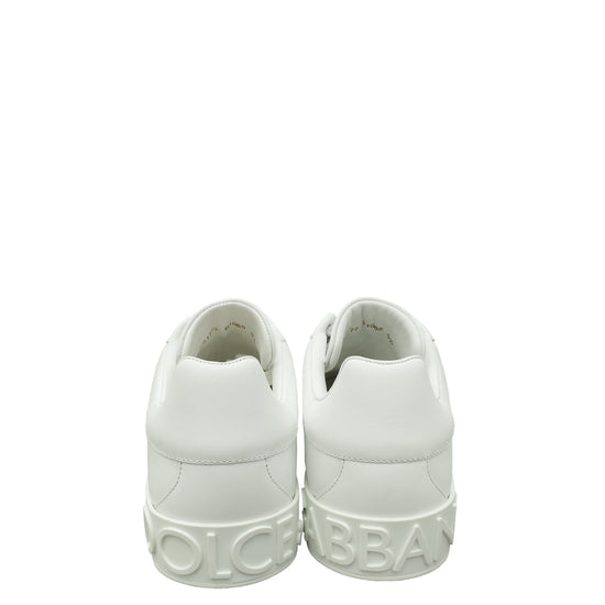 Dolce & Gabbana White Portofino Sneakers 9.5