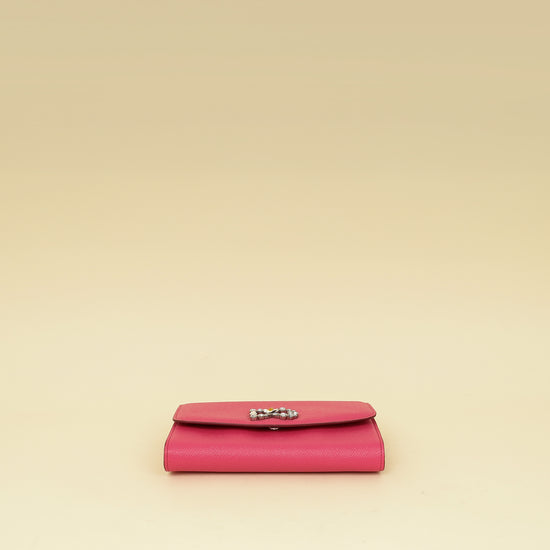 Dolce & Gabbana Pink DG Crystal Chain Wallet-Dolce & Gabbana-THE CLOSET