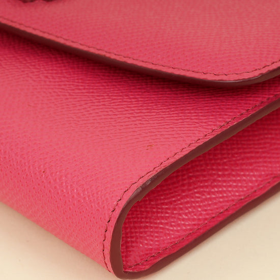 Dolce & Gabbana Pink DG Crystal Chain Wallet-Dolce & Gabbana-THE CLOSET