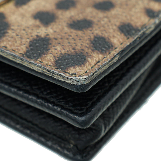 Dolce & Gabbana Brown Leopard Card Holder Case