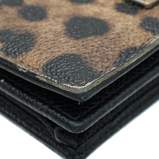 Dolce & Gabbana Brown Leopard Card Holder Case