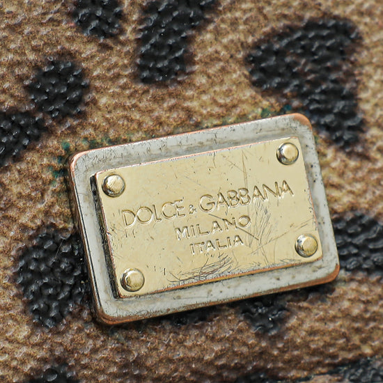 Dolce & Gabbana Brown Leopard Card Holder Case