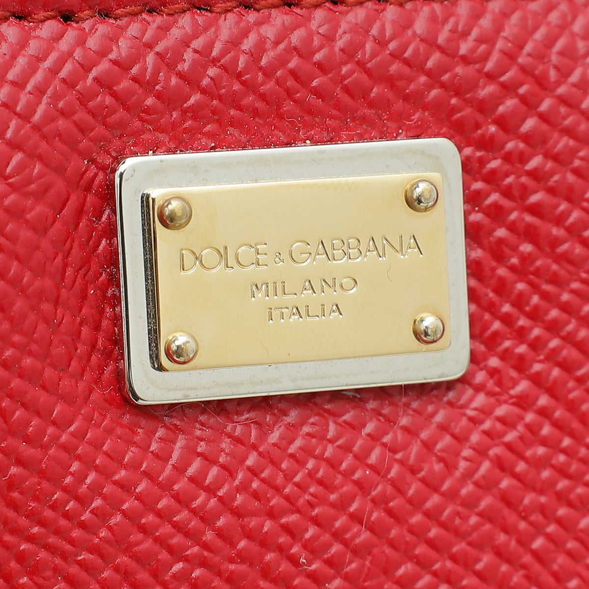 Dolce & Gabbana Red Dauphine Zip Around Long Wallet