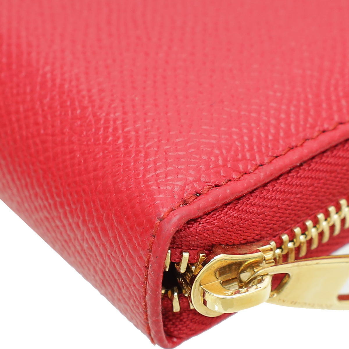 Dolce & Gabbana Red Dauphine Zip Around Long Wallet