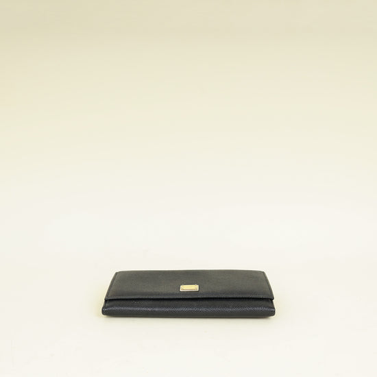 Dolce & Gabbana Black Dauphine Continental Wallet