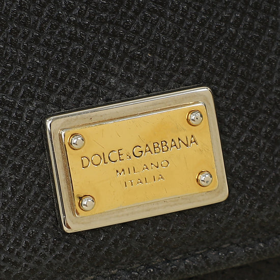 Dolce & Gabbana Black Dauphine Continental Wallet