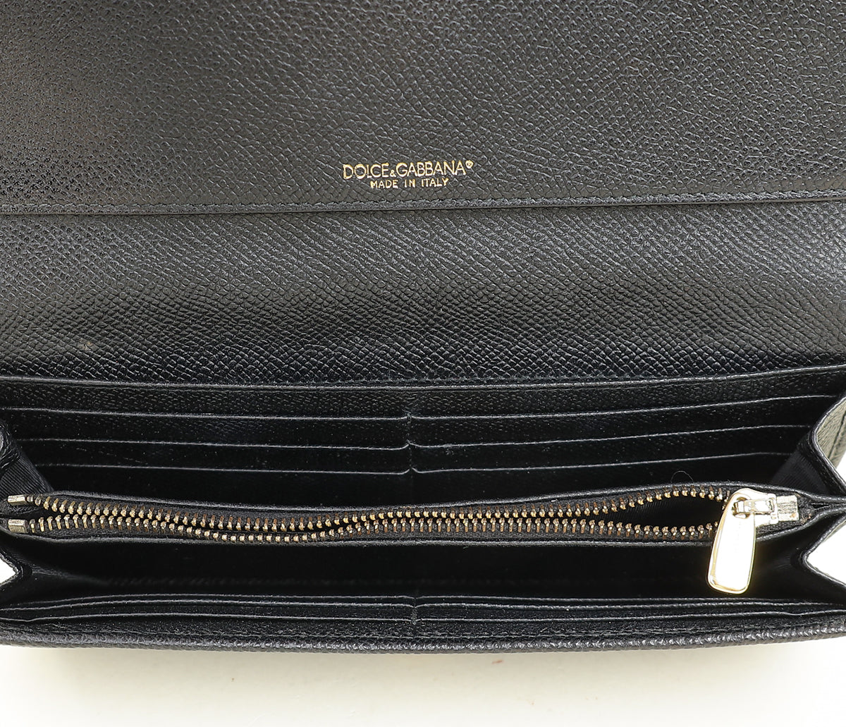Dolce & Gabbana Black Dauphine Continental Wallet