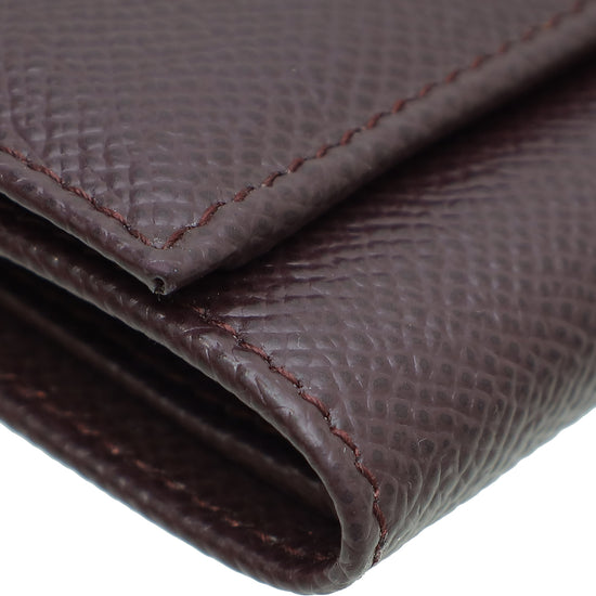 Dolce & Gabbana Burgundy Dauphine French Flap Wallet