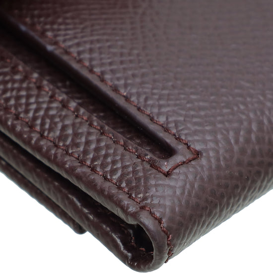 Dolce & Gabbana Burgundy Dauphine French Flap Wallet