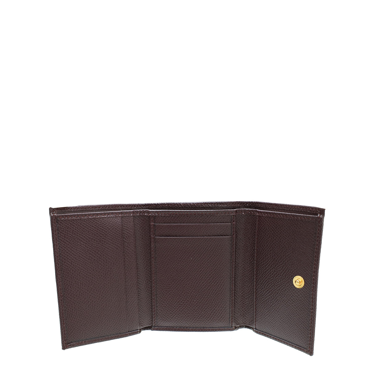 Dolce & Gabbana Burgundy Dauphine French Flap Wallet