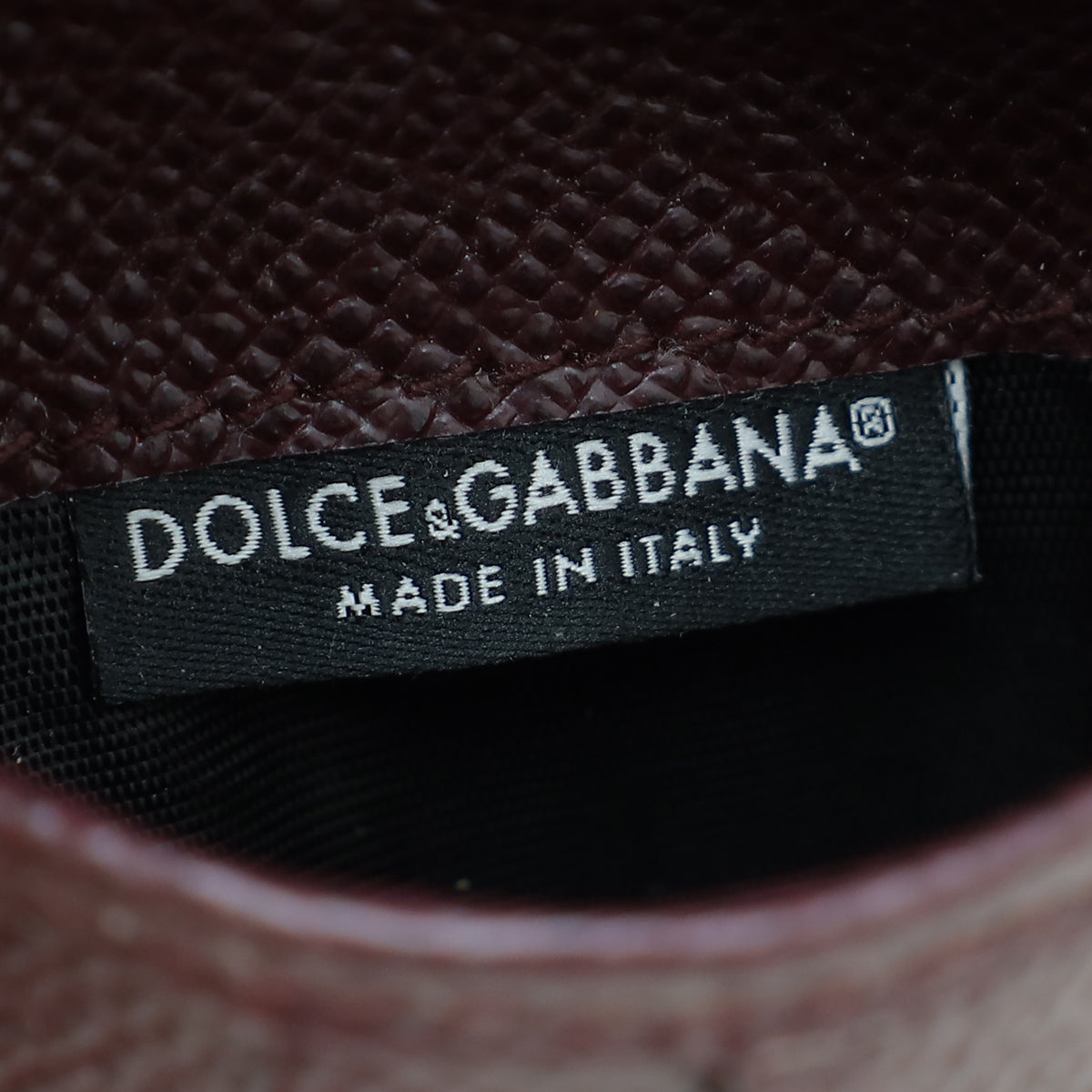 Dolce & Gabbana Burgundy Dauphine Bifold "DG King" Wallet