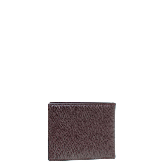 Dolce & Gabbana Burgundy Dauphine Bifold "DG King" Wallet