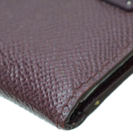 Dolce & Gabbana Burgundy Dauphine Bifold "DG King" Wallet