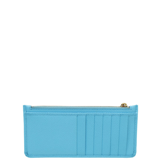 Dolce & Gabbana Blue Zipped Card Holder Wallet