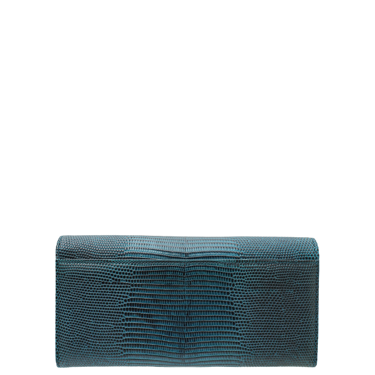 Dolce & Gabbana Teal DG Crystal Iguana Print Continental Wallet