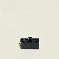 Christian Dior Black Lady Dior 5 Gusset Card Holder