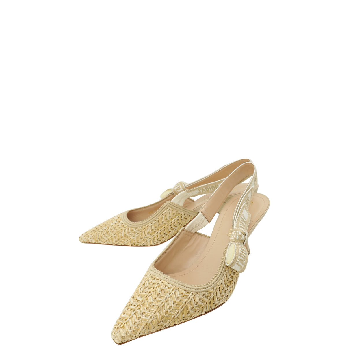Christian Dior Naturel Raffia J'Adior Slingback Pumps 36-Christian Dior-THE CLOSET