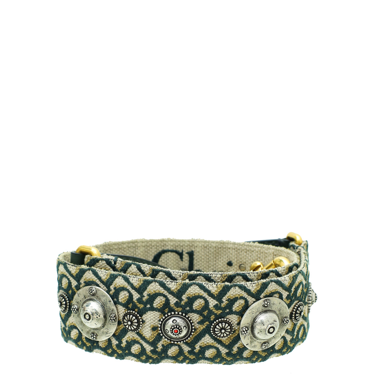Christian Dior Green Signature Dior Vintage Oblique Bag Strap-Christian Dior-THE CLOSET