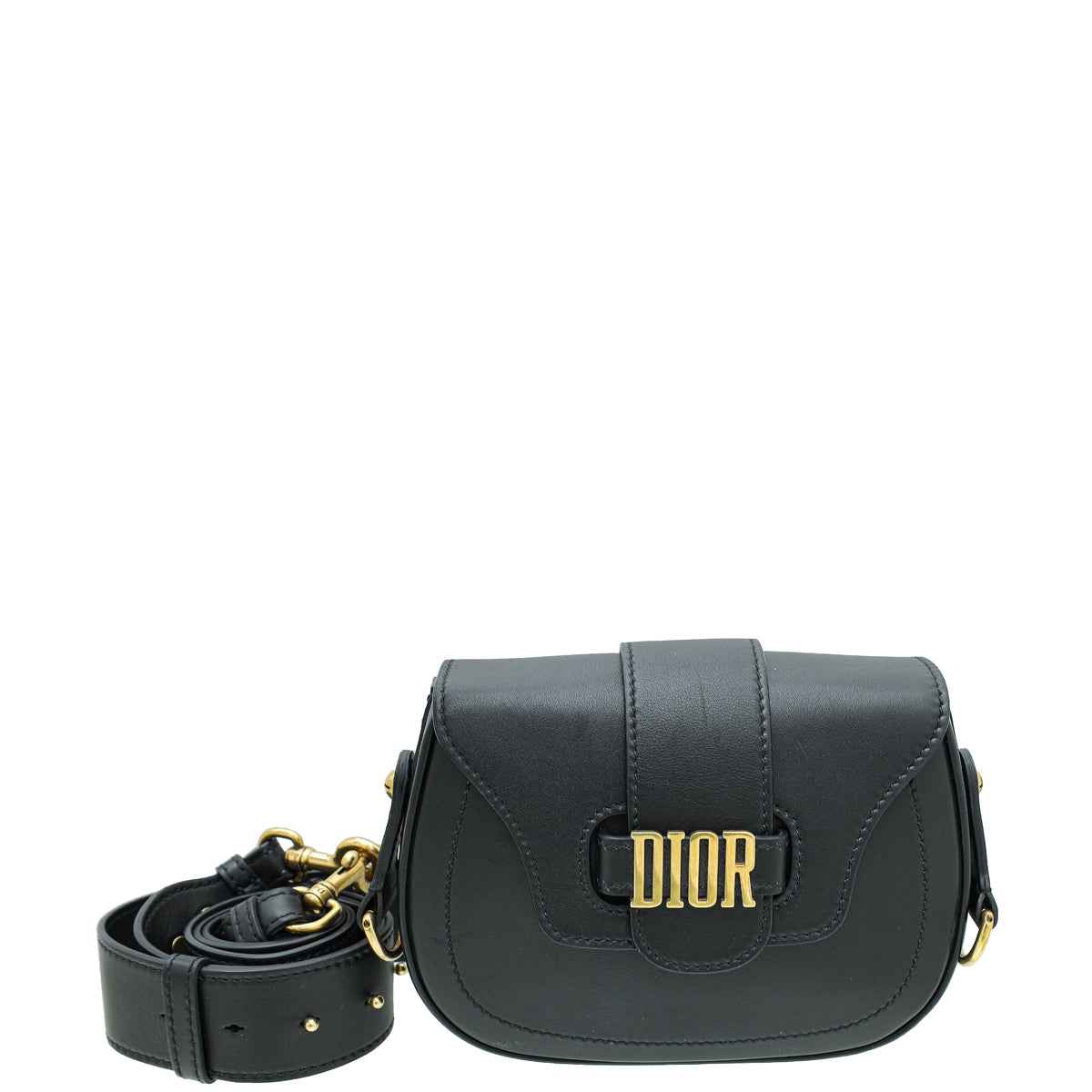 Christian Dior Black D Fence Saddle Small Bag-Christian Dior-THE CLOSET