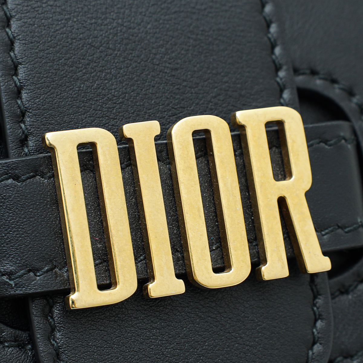 Christian Dior Black D Fence Saddle Small Bag