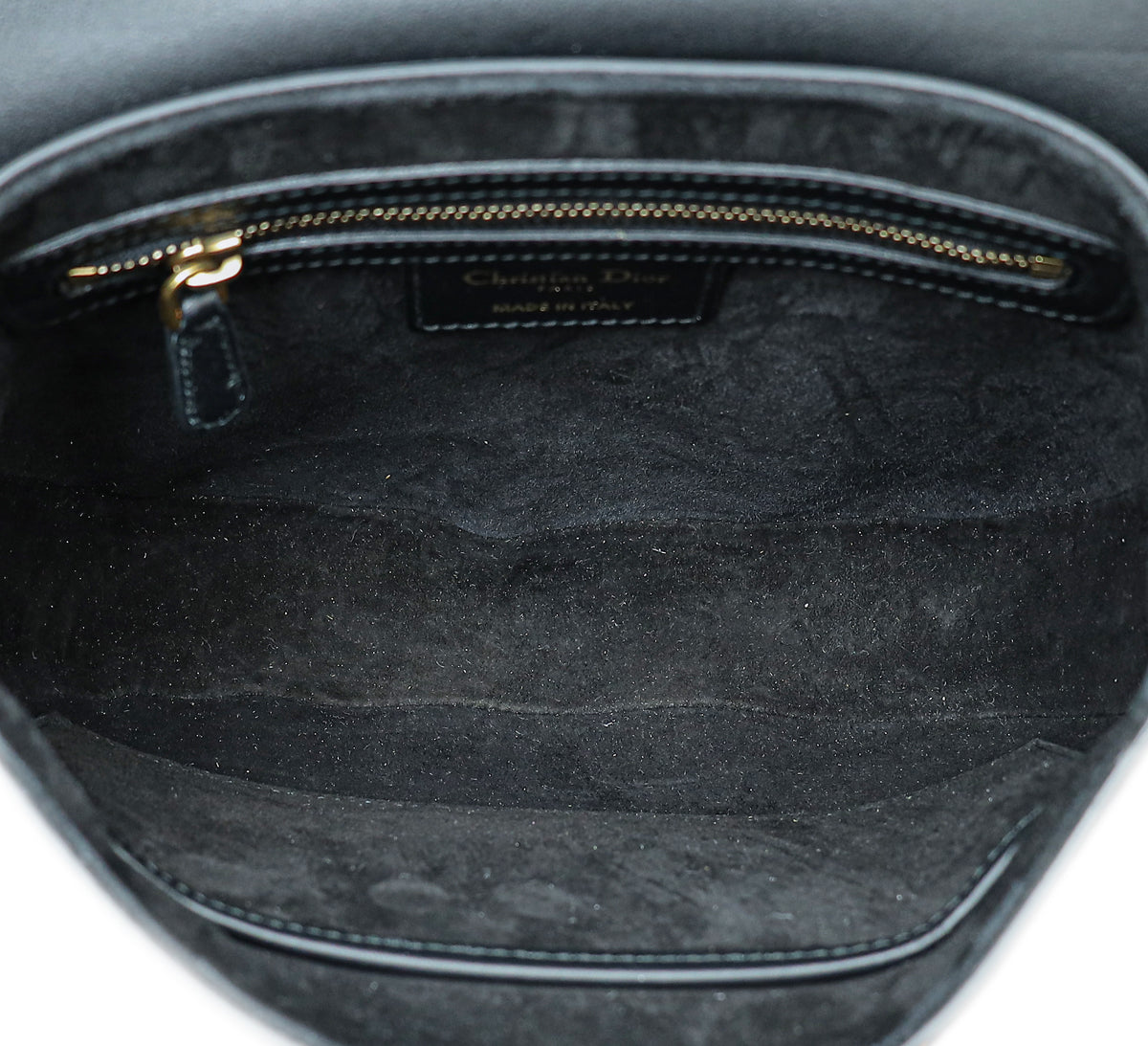 Christian Dior Black D Fence Saddle Small Bag