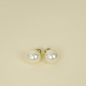 Christian Dior White Pearl Tribales Earrings