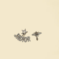 Christian Dior Silver Tone Brass J'Adior & Bee Earring-Christian Dior-THE CLOSET