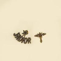 Christian Dior Aged Gold Brass J'Adior & Bee Earring-Christian Dior-THE CLOSET