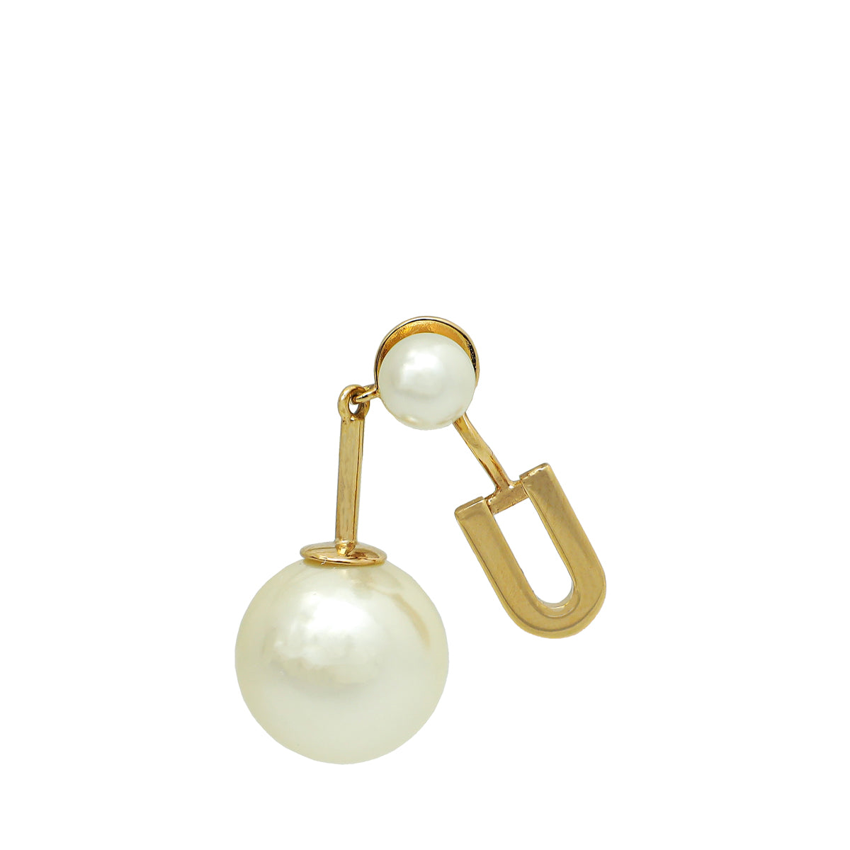Louis Vuitton Louise Pearls Earrings Gold Metal & Resin