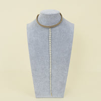 Christian Dior Gold Finish Pearl D-Vinity Choker Necklace