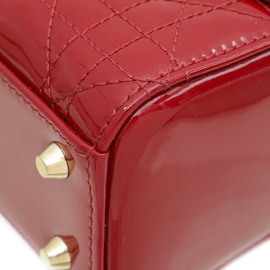 Christian Dior Red Chain Mini Lady Dior Bag