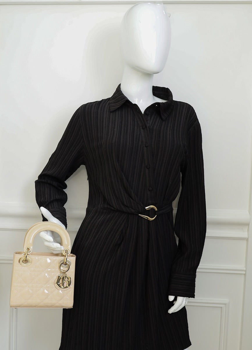 Christian Dior Beige Lady Dior Mini Chain Bag