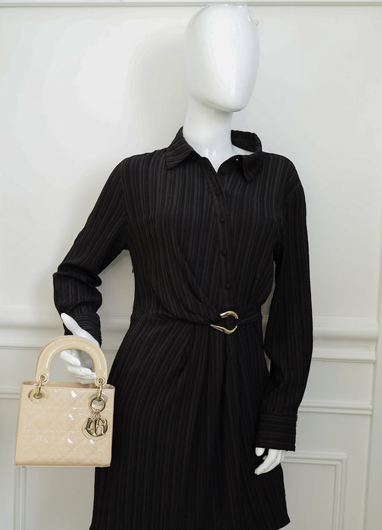 Christian Dior Beige Lady Dior Mini Chain Bag