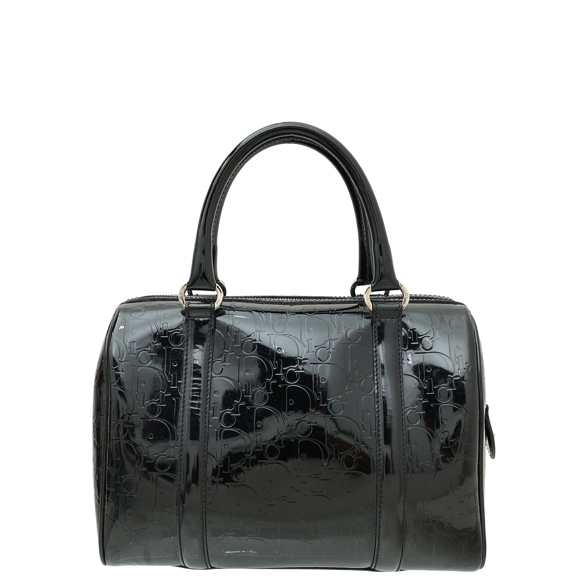 Christian Dior Black Monogram Boston Bag