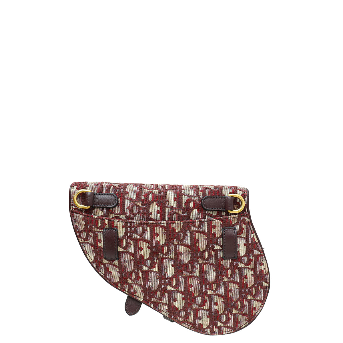Christian Dior Burgundy Oblique Saddle Belt Bag-Christian Dior-THE CLOSET